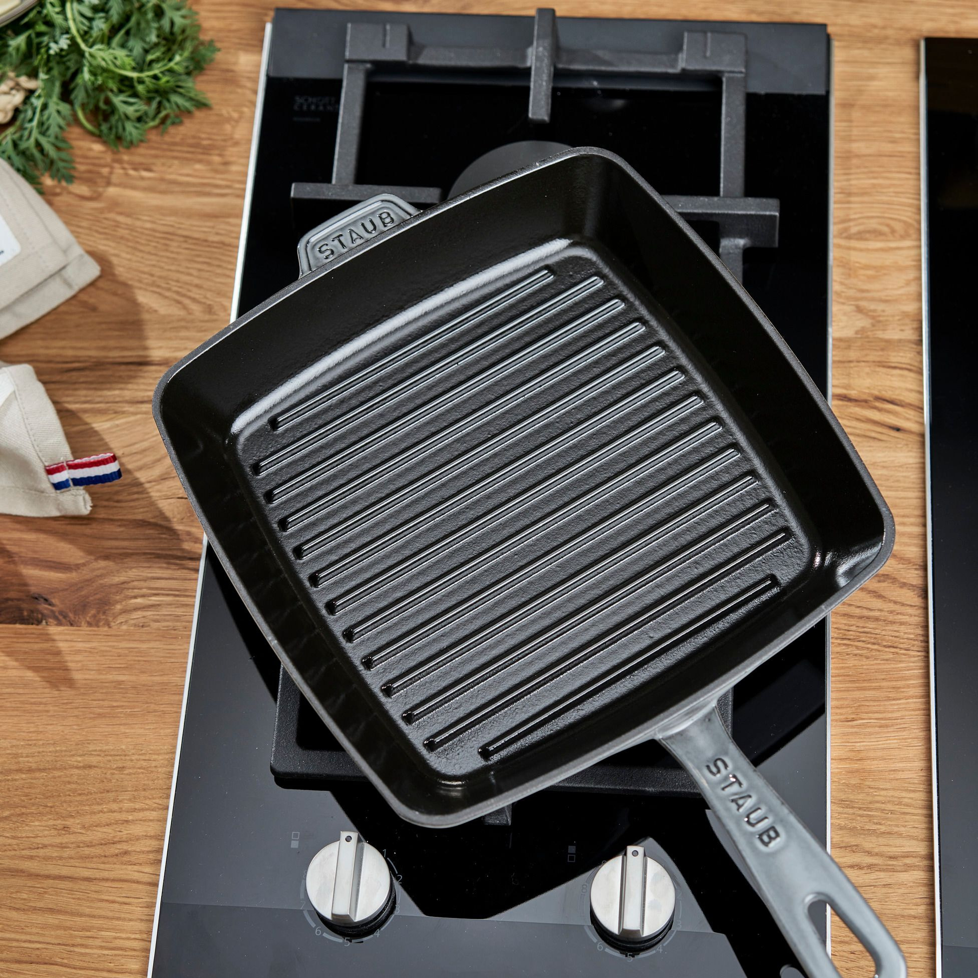 Gril Américain 26 cm, Fonte, Gris graphite