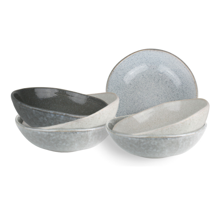 Lot de 6 assiettes creuses, ZAO