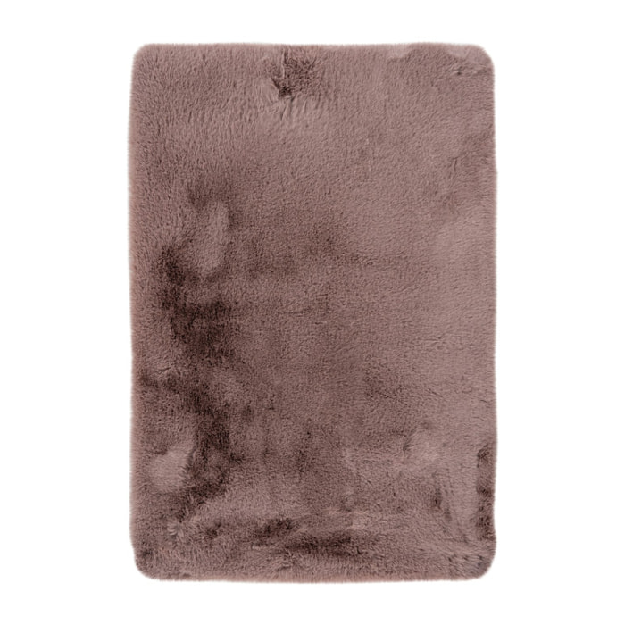 Tappeto da bagno Rabbit Rosa in soffice pelliccia sintetica