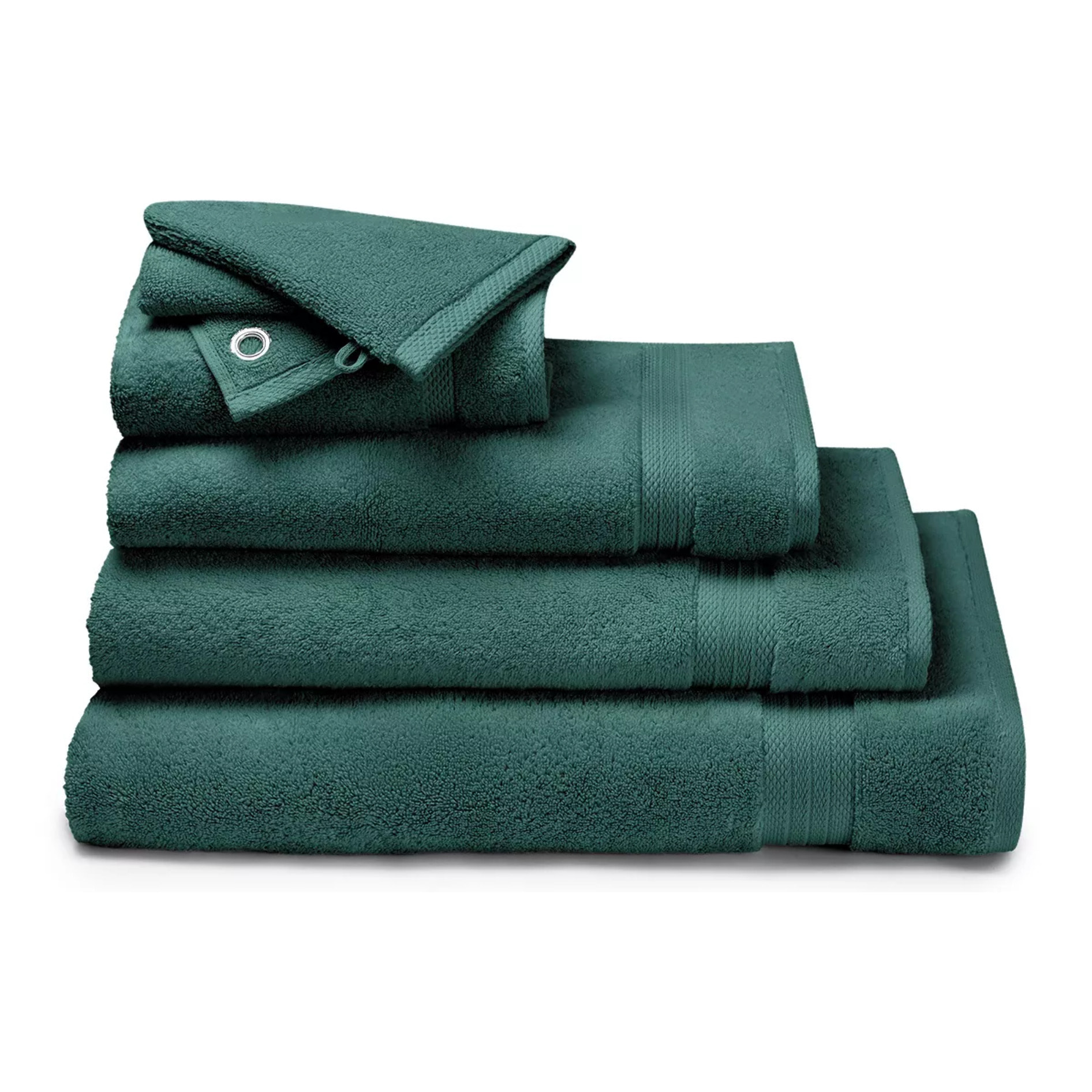 Serviette invites pur coton 550 g/m² uni anthracite Elea crepuscule