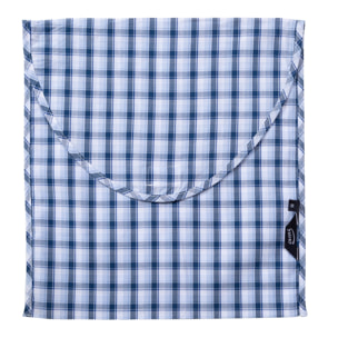 Pigiama leggero UOMO cotone quadro celeste e blu