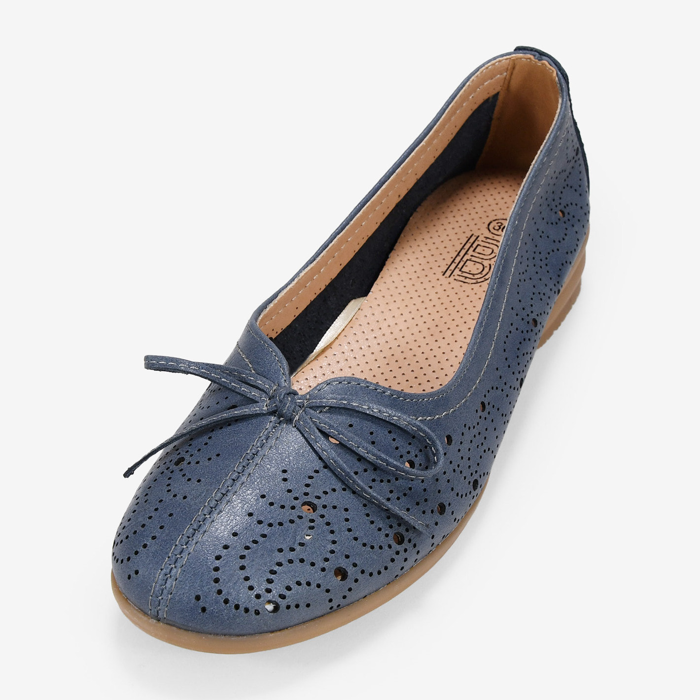 Bailarinas azules en piel cortadas a láser