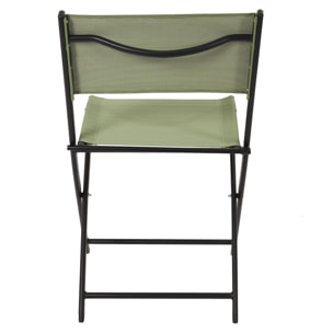 Chaise Exterieur Pliable Elba Textilene Vert - Lot De 4