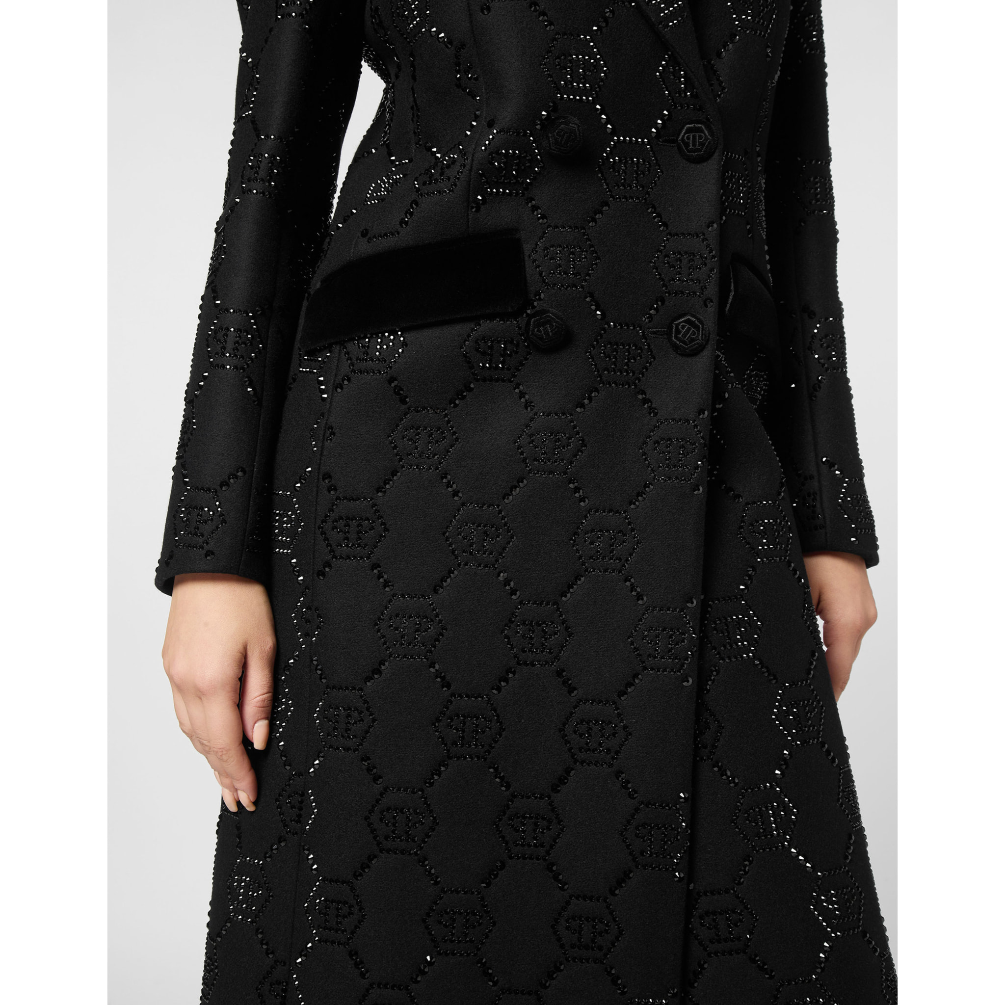 PHILIPP PLEIN ABRIGO LARGO MONOGRAM