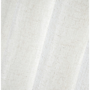 Voilage tamisant polylin à pattes - Naturel