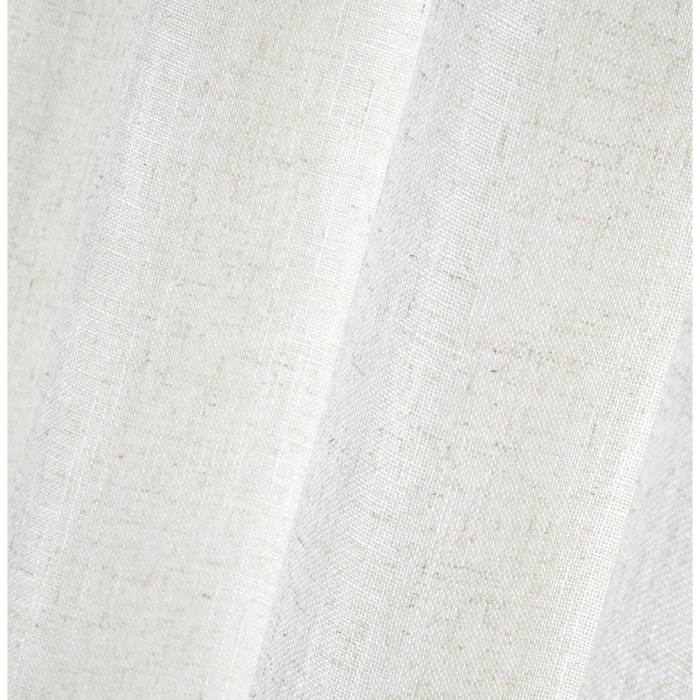 Voilage tamisant polylin à pattes - Naturel