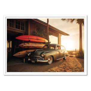 Affiche - California Sunset Car - Philippe Hugonnard