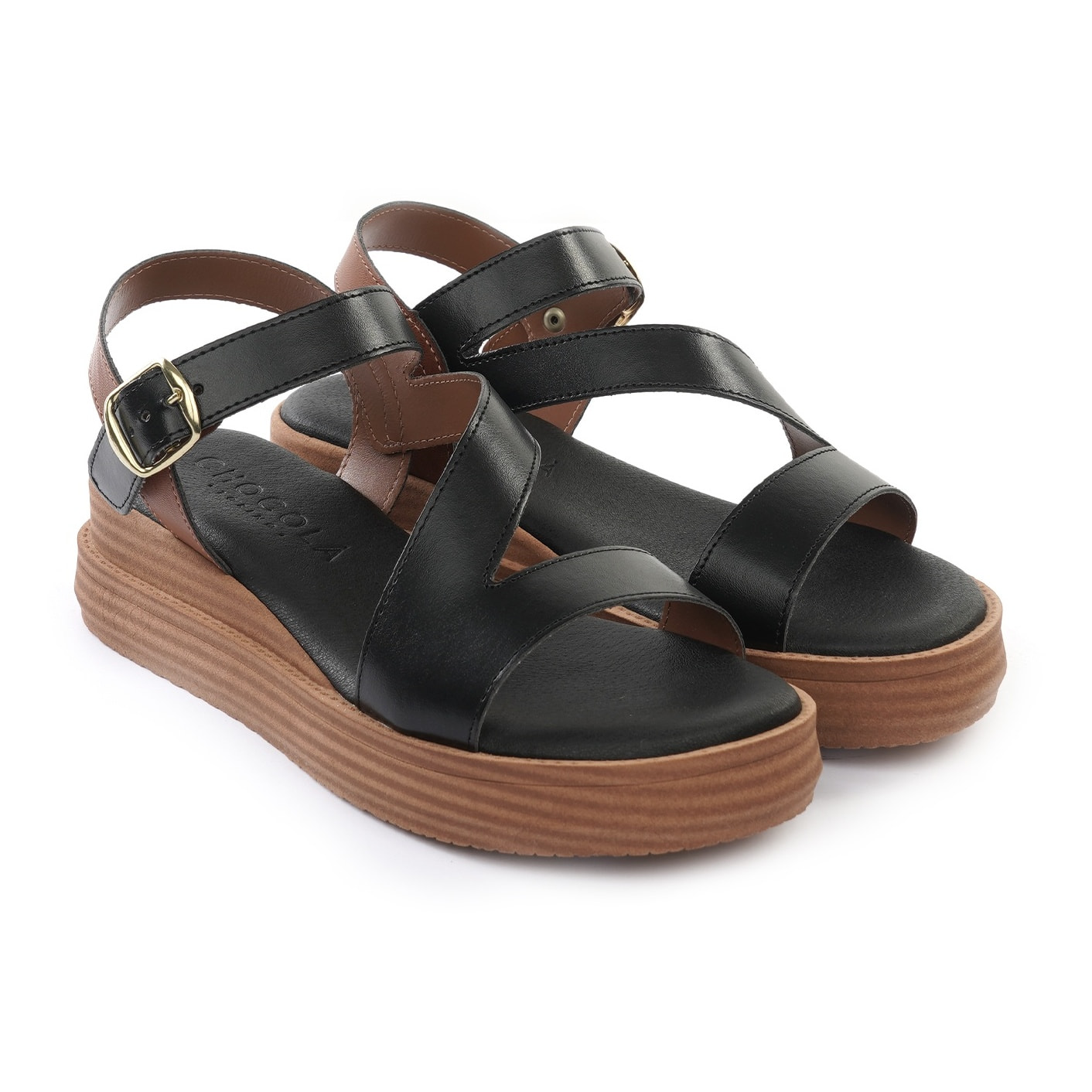 SANDALO ZEPPA FASCE Z NERO