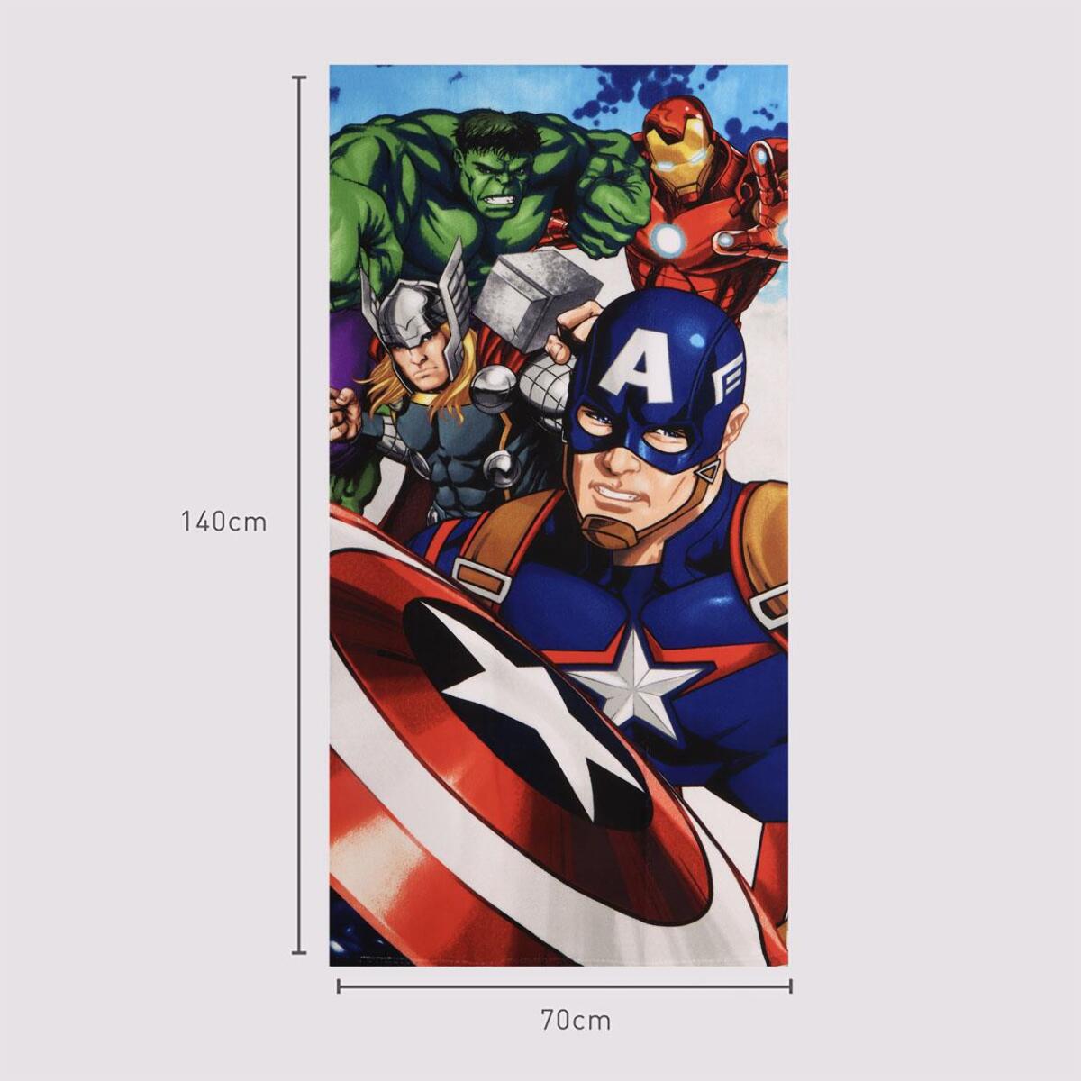 Toalla Microfibra de Avengers - 70x140x1 cm - Color:Multicolor