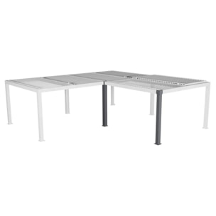 Kit de 2 poteaux d'angle pour pergola bioclimatique "Majaé" 3,6x3,6m
