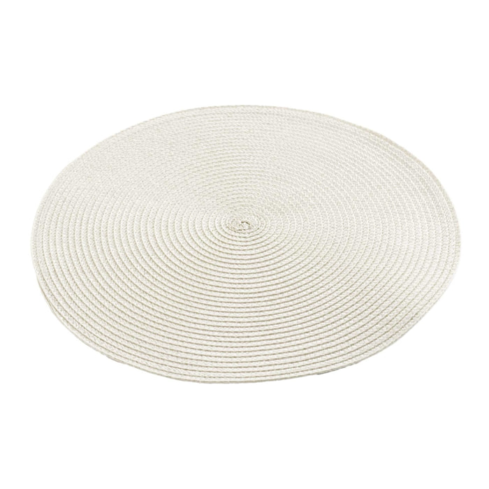 Set de table rond et coloré - Ivoire