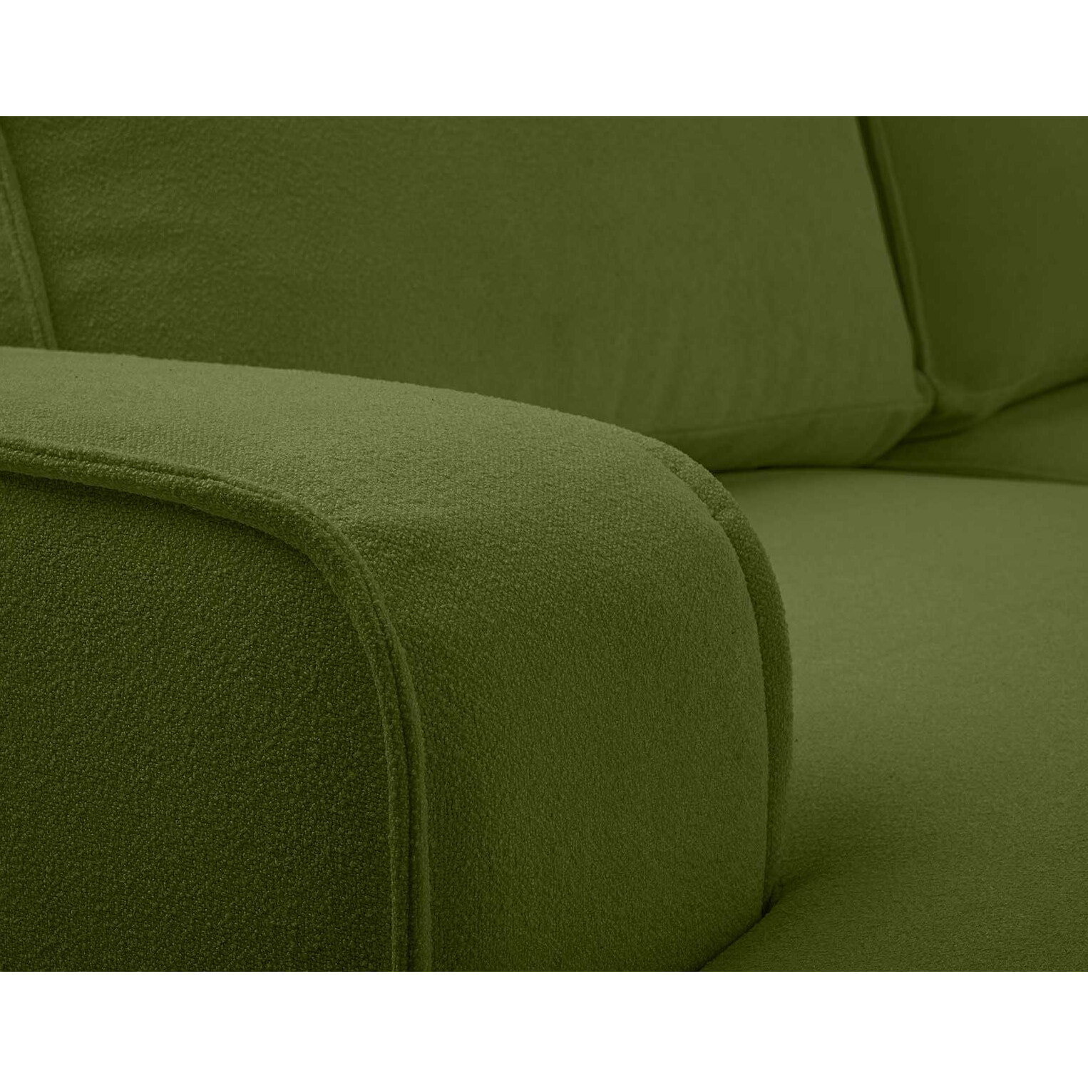 Nessino - canapé d'angle gauche 4 places - convertible avec coffre - en tissu texturé - Vert