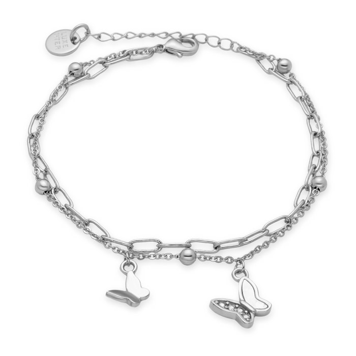 Pulsera de Circonita Brillante acabada en rodio