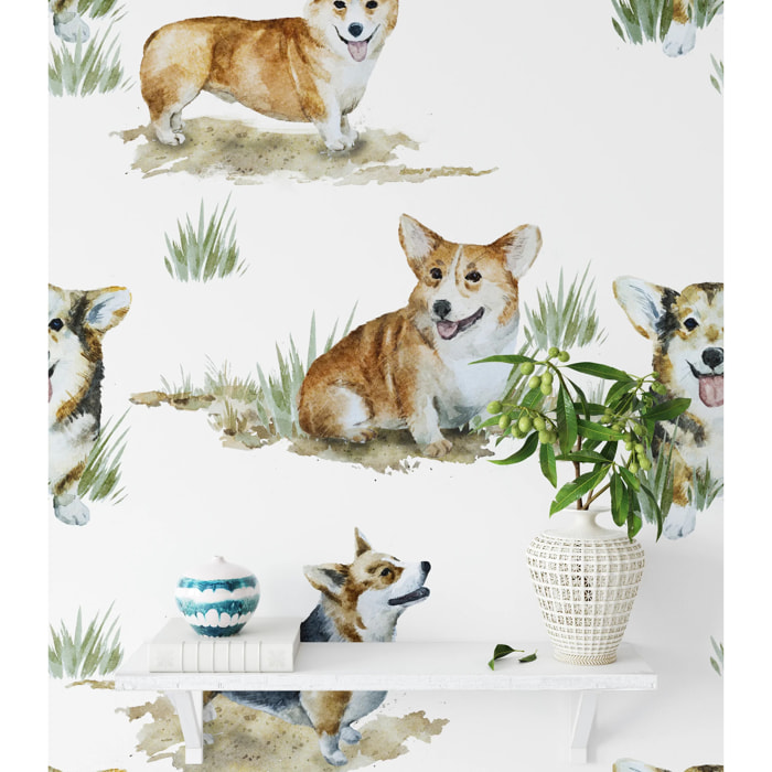 Carta da Parati Corgi