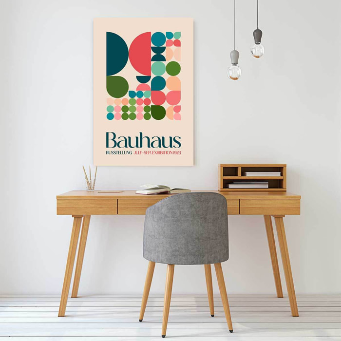 Tableau vintage exposition bauhaus rose  Toile imprimée