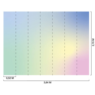 Papier peint couleurs pastel Intissé