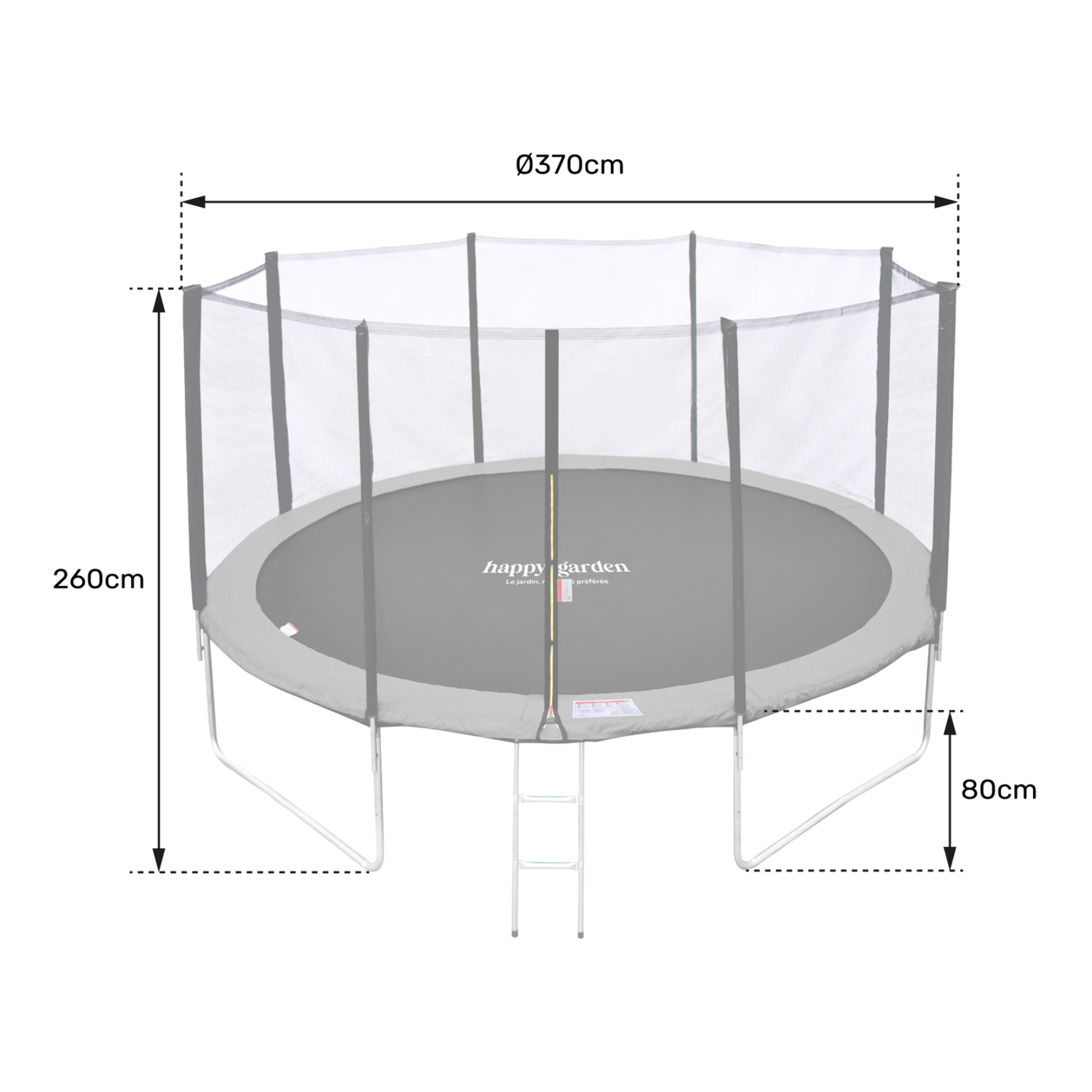 Trampoline réversible avec accessoires -