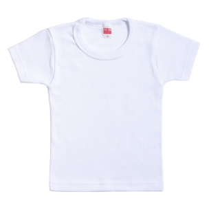 Camiseta Niño Felpa M/C Blanco Talla 10