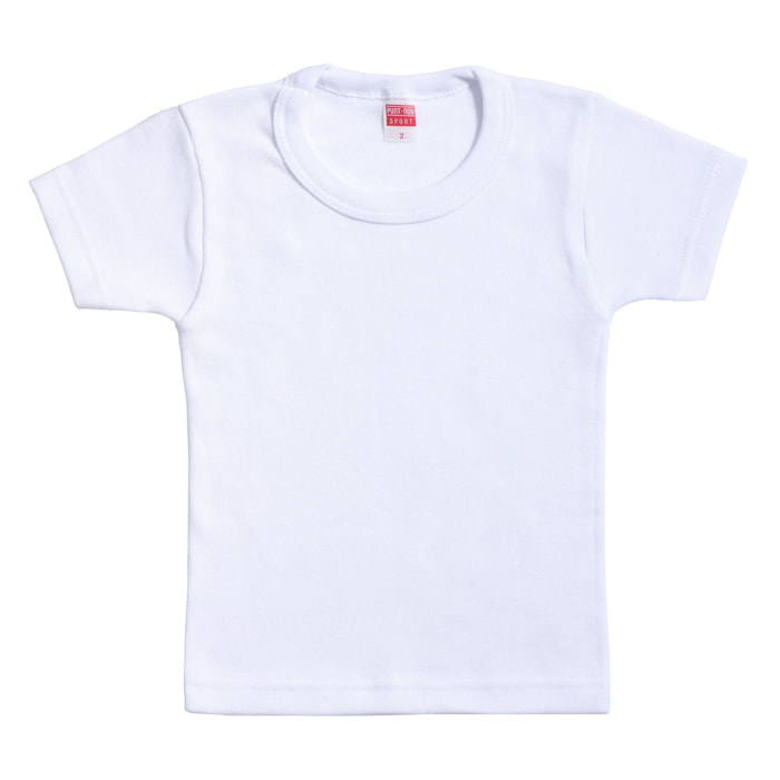 Camiseta Niño Felpa M/C Blanco Talla 10
