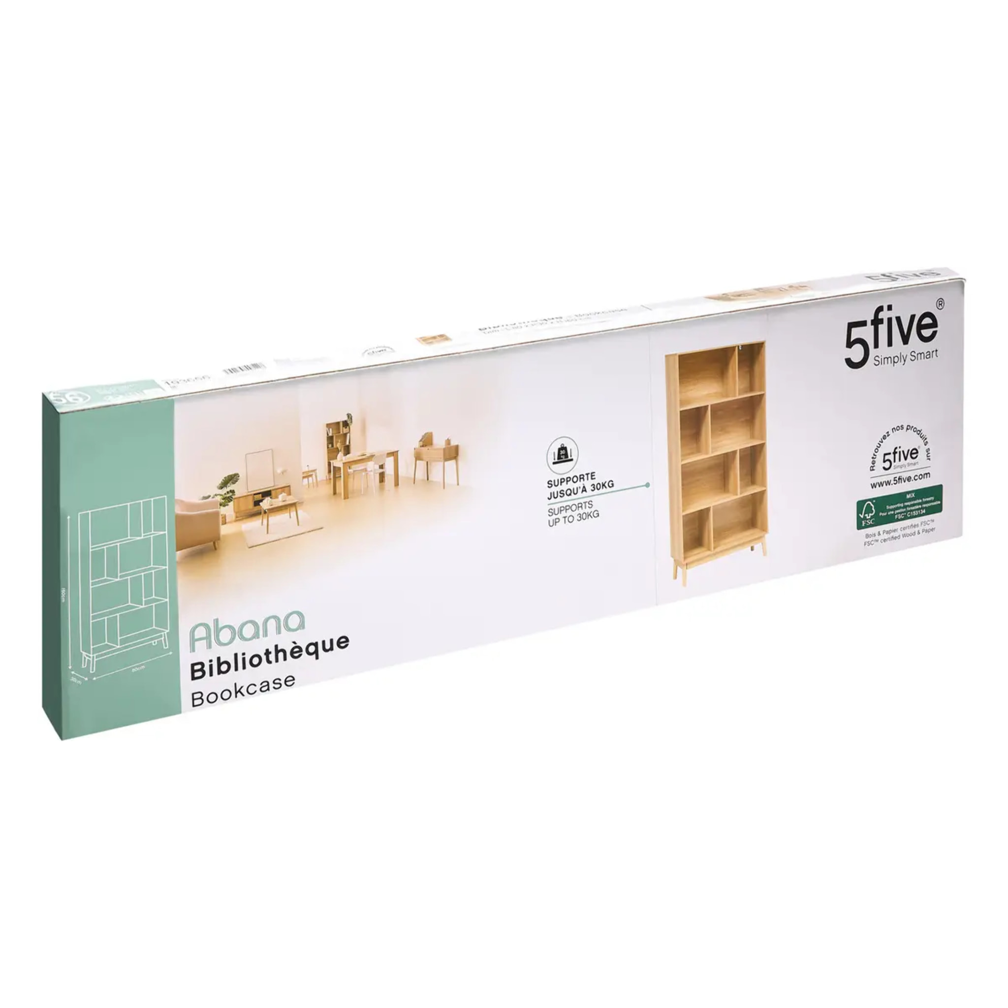 Bibliothèque Abana bois clair