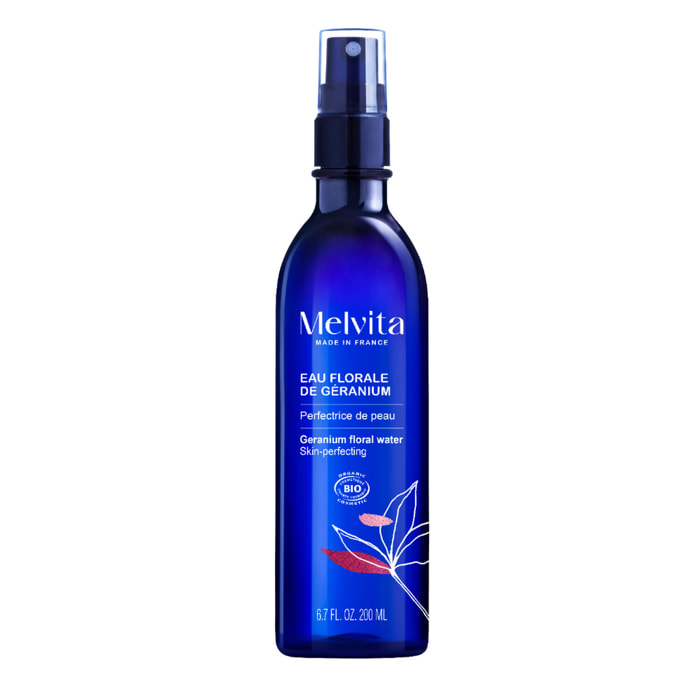 Eau Florale de Géranium Bio - Affine le Grain de Peau 200 ml