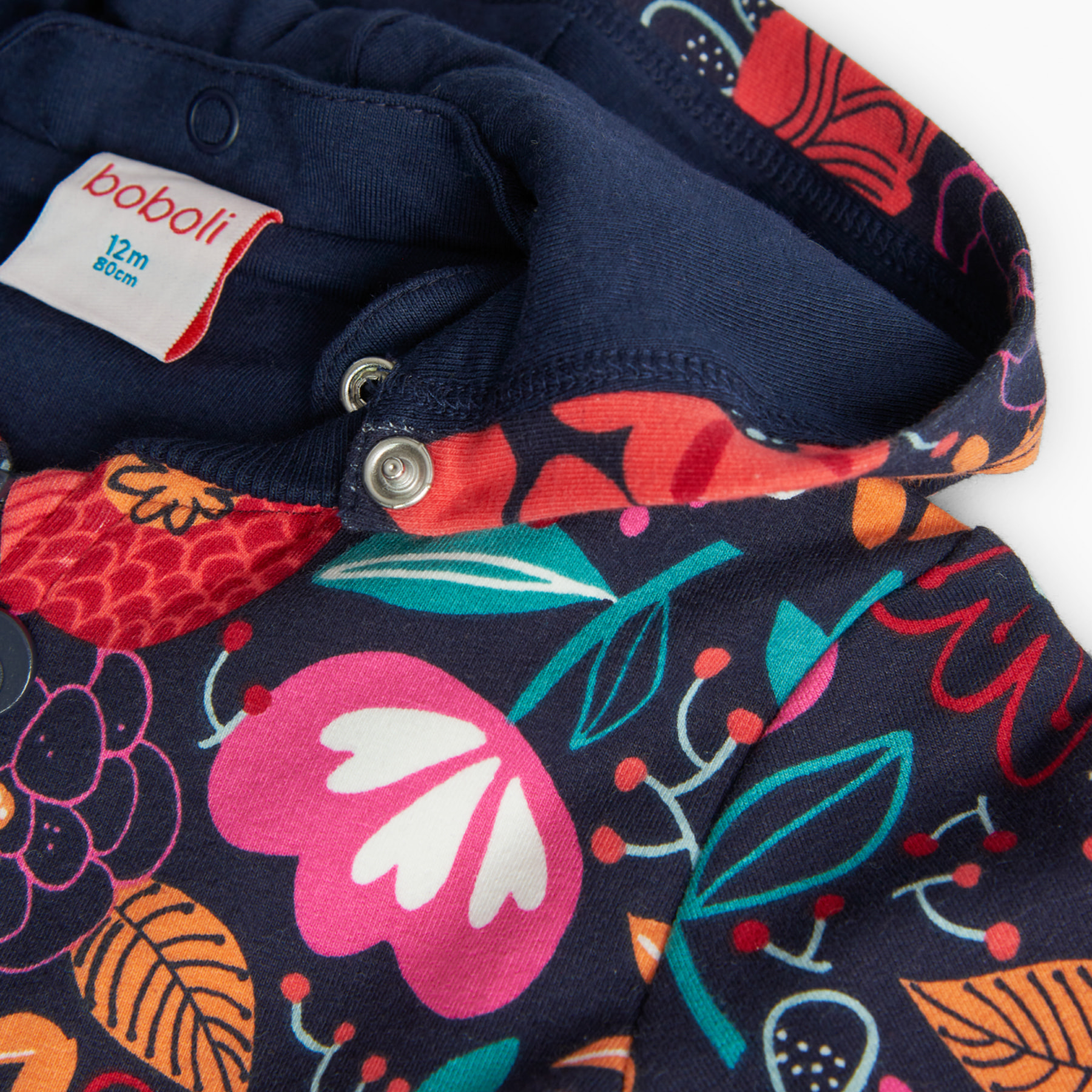 Chaqueta felpa flores de bebé niña -BCI