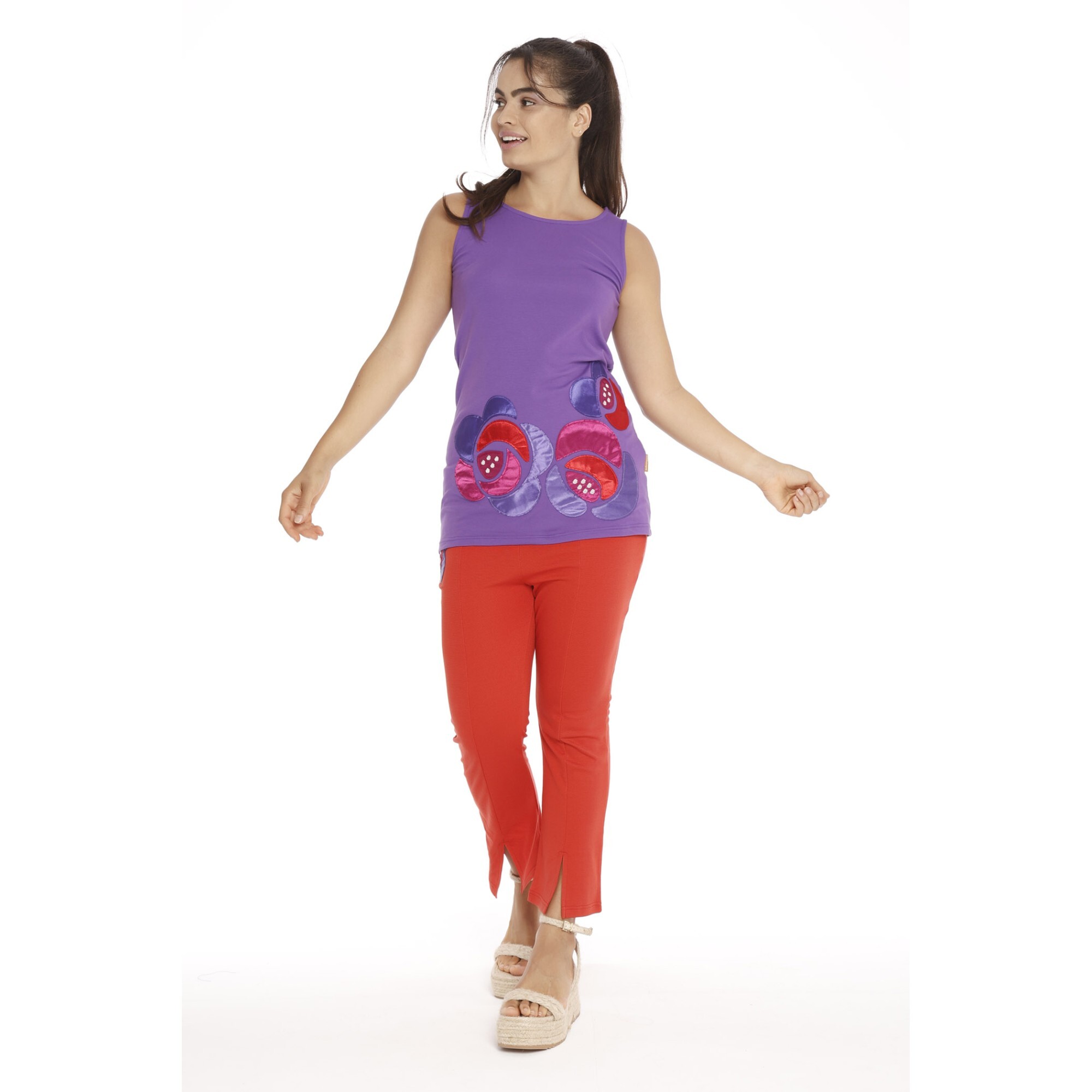 Mamatayoe Pantalón Banara Para Mujer, Rojo