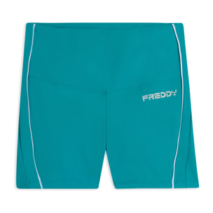 Leggings shorts Vita Alta con bordature a contrasto