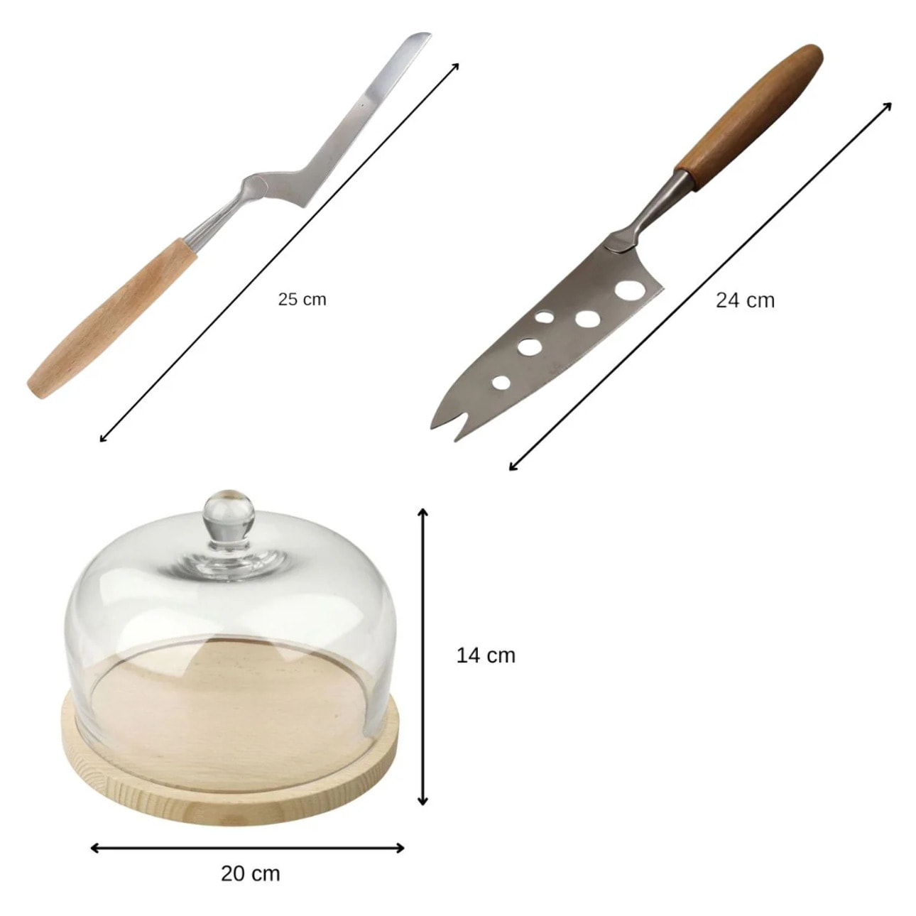 Ensemble spécial découpe et présentation du fromage Fackelmann