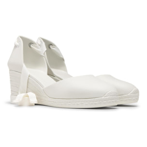 Alpargatas de cuña de mujer Careen en goma eva natural y sostenible con cierre de cintas