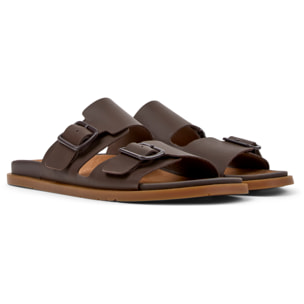 Sandalias - CAMPER Lluc Sandal - Marron - Cuero liso