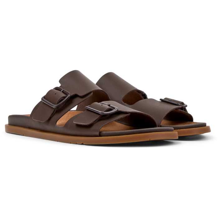 Sandalias - CAMPER Lluc Sandal - Marron - Cuero liso