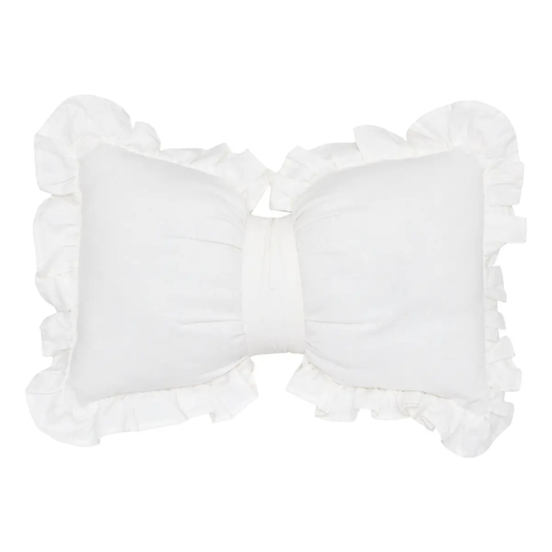 Coussin Fleur de rose 50x30cm blanc