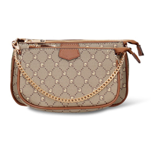 Borsa a tracolla da donna - Modello Novara Chic - Pelle vegana PU - 24.0 x 14.0 x 5.0 cm