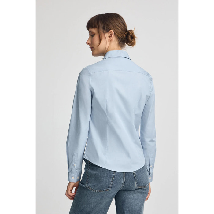 Camisa azul celeste de corte slim con logo Rigby Go