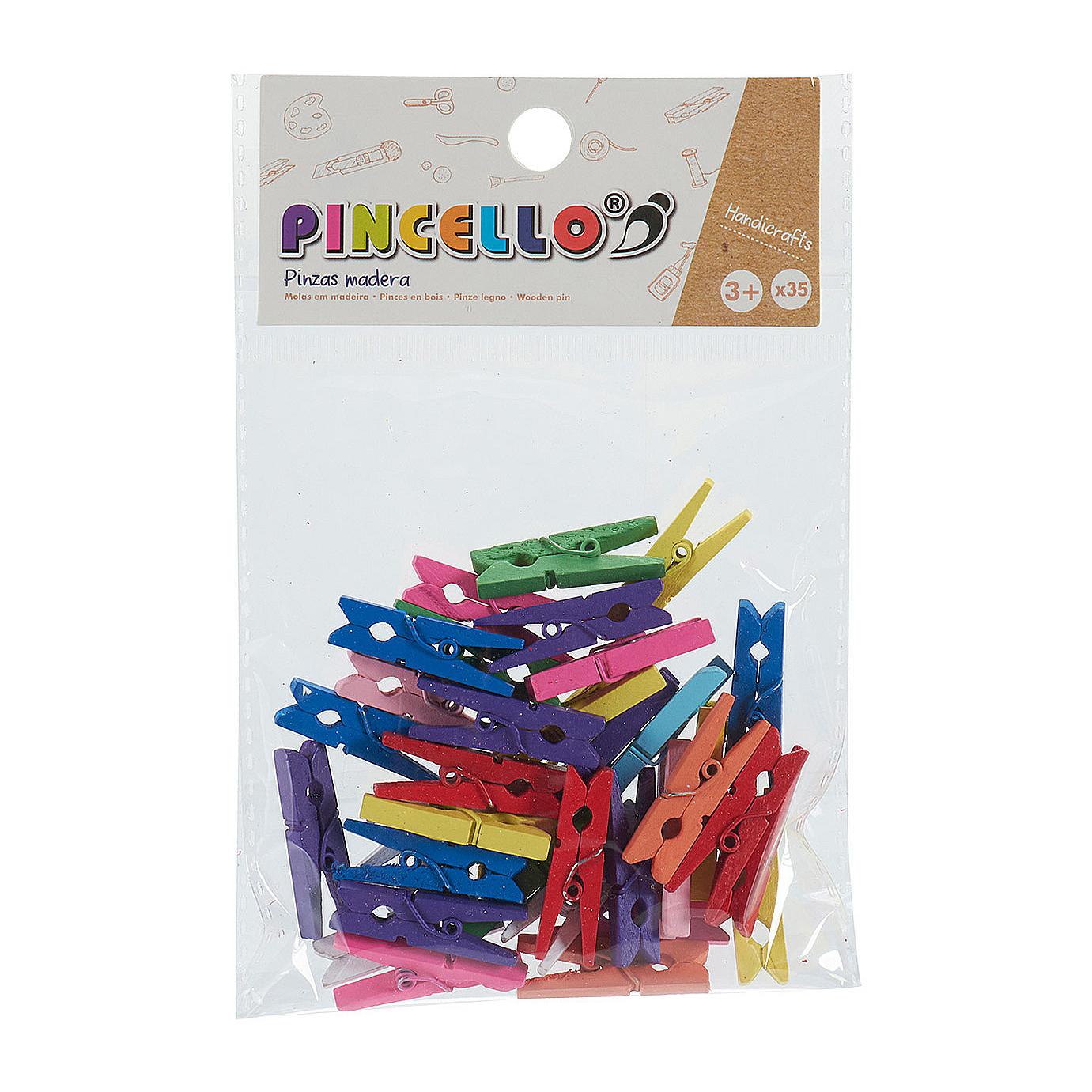 Set de 35 pinzas para manualidades.