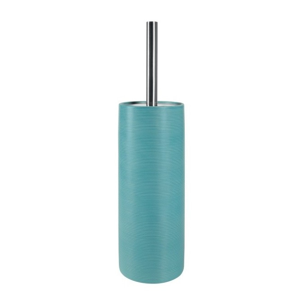 Brosse Wc avec support Céramique TUBE RIBBED Bleu turquoise Spirella