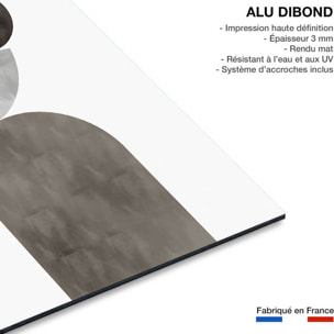 Tableau Lévitation courbe beige Tableau alu Dibond