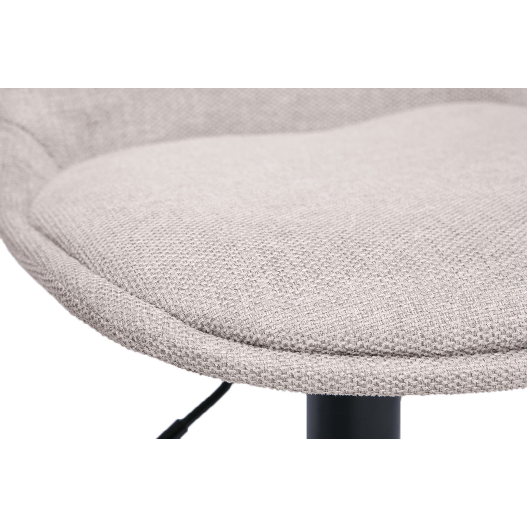 Tabourets de bar design en tissu effet velours texturé beige (lot de 2) STEEVY