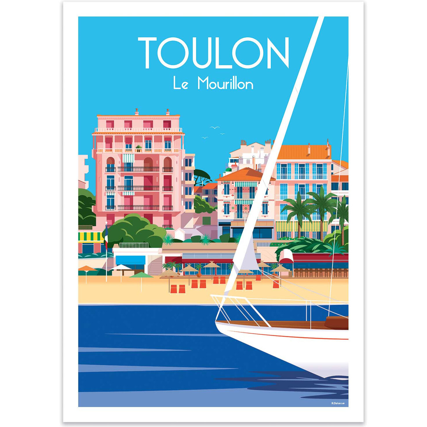 Affiche - Toulon Le Mourillon - Raphael Delerue