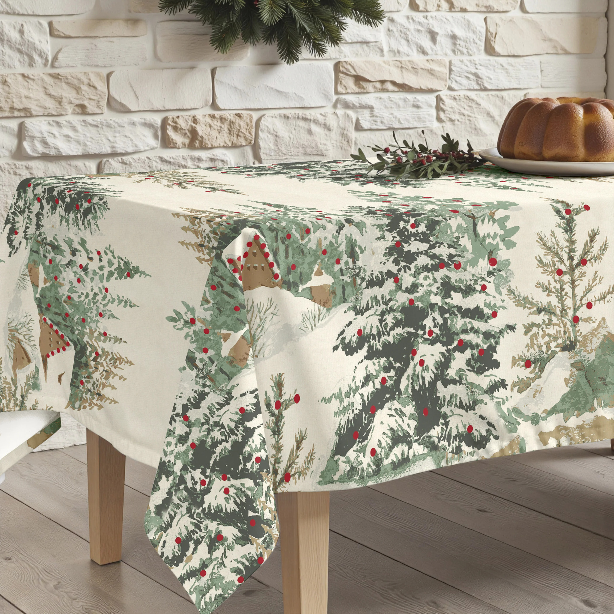Nappe Anti-tâches Toucher du Tissu Christmas Ciervo
