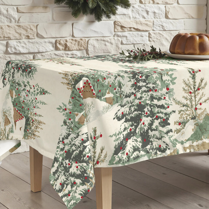 Nappe Anti-tâches Toucher du Tissu Christmas Ciervo