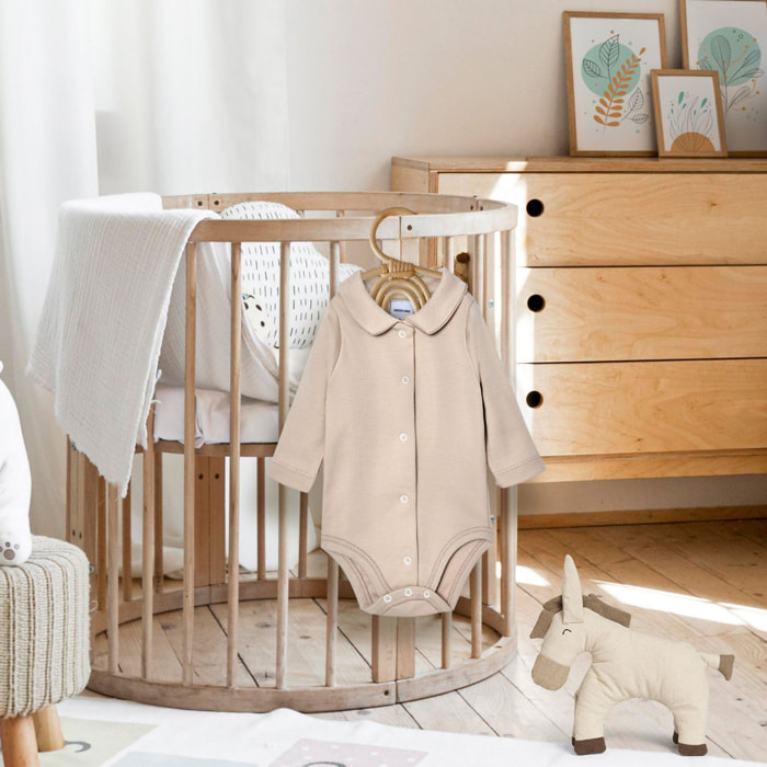 Body bebé manga larga cuello pico