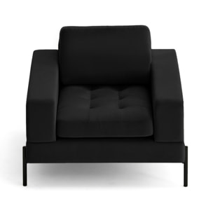 Isaure - fauteuil en velours - Noir