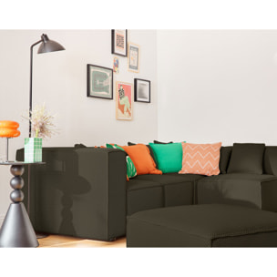 Arty - canapé modulable d'angle droit 5 places - en tissu mailles 3D - Vert