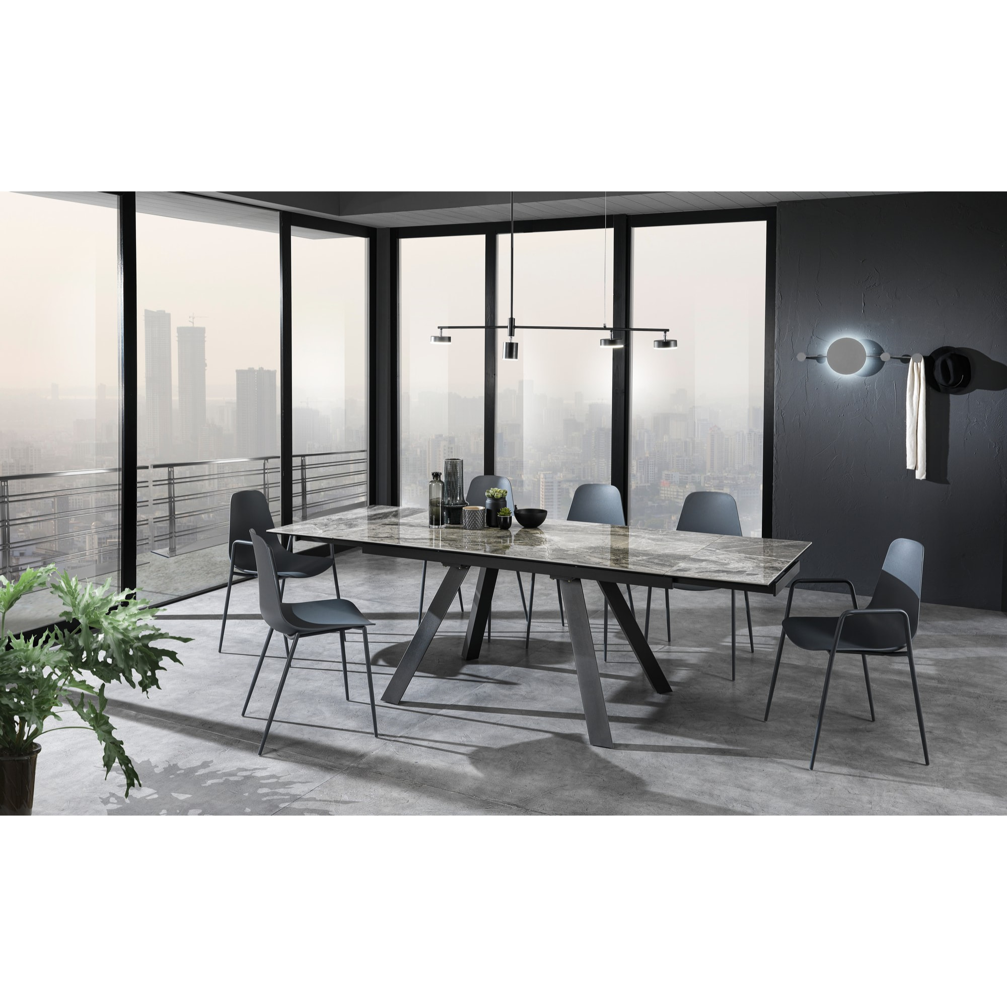 TOMASUCCI Lampadario DOMINO BLACK Nero