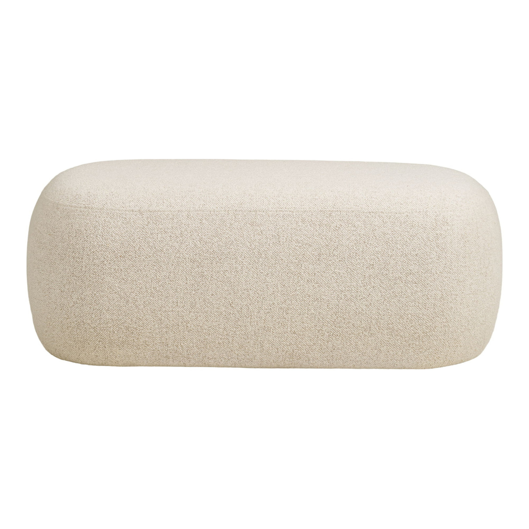Blossomville - Panca in bouclé sabbia con gambe in pino 100x50x38 cm