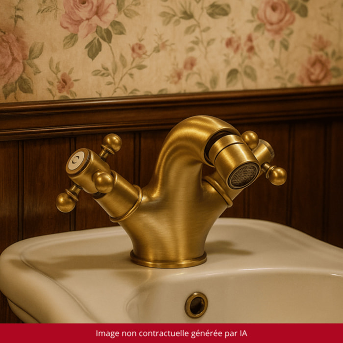 Mélangeur bidet monotrou PAINI Tiffany Vieux Bronze