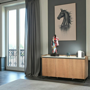 Buffet design en bois 3 portes 155 cm KINGSTON