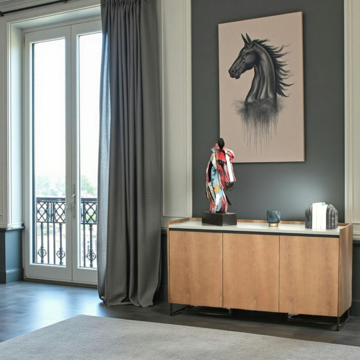 Buffet design en bois 3 portes 155 cm KINGSTON